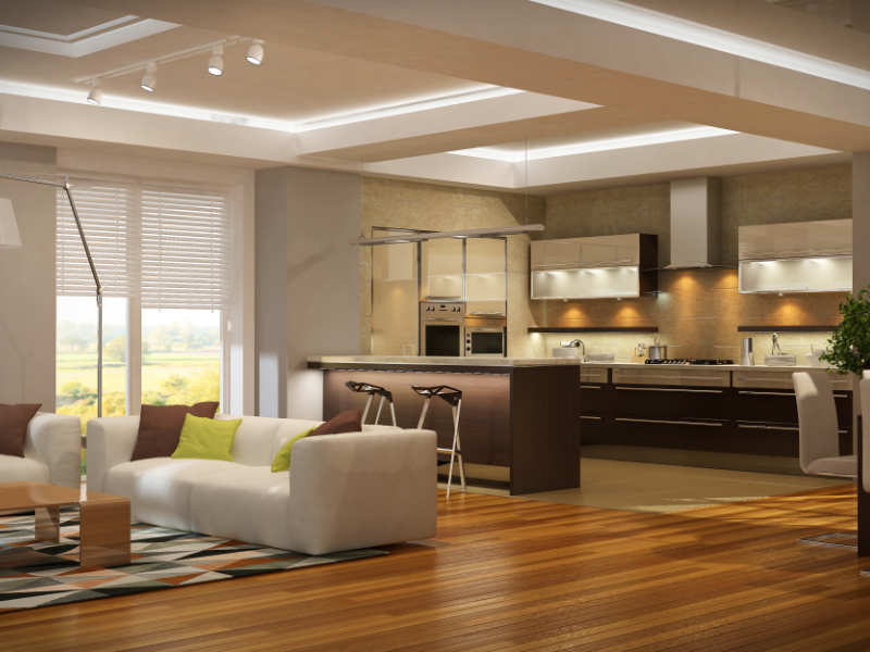 Bungalo Kitchen and Living Room