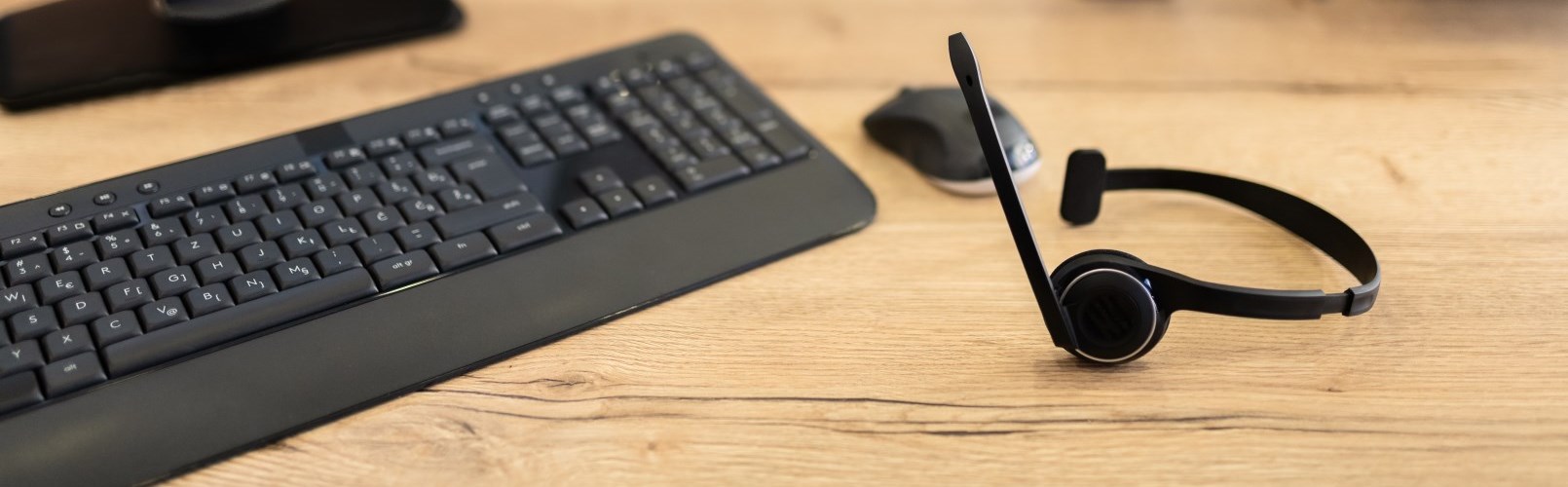 keyboard and headset